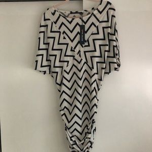 Zig zag swim coverup